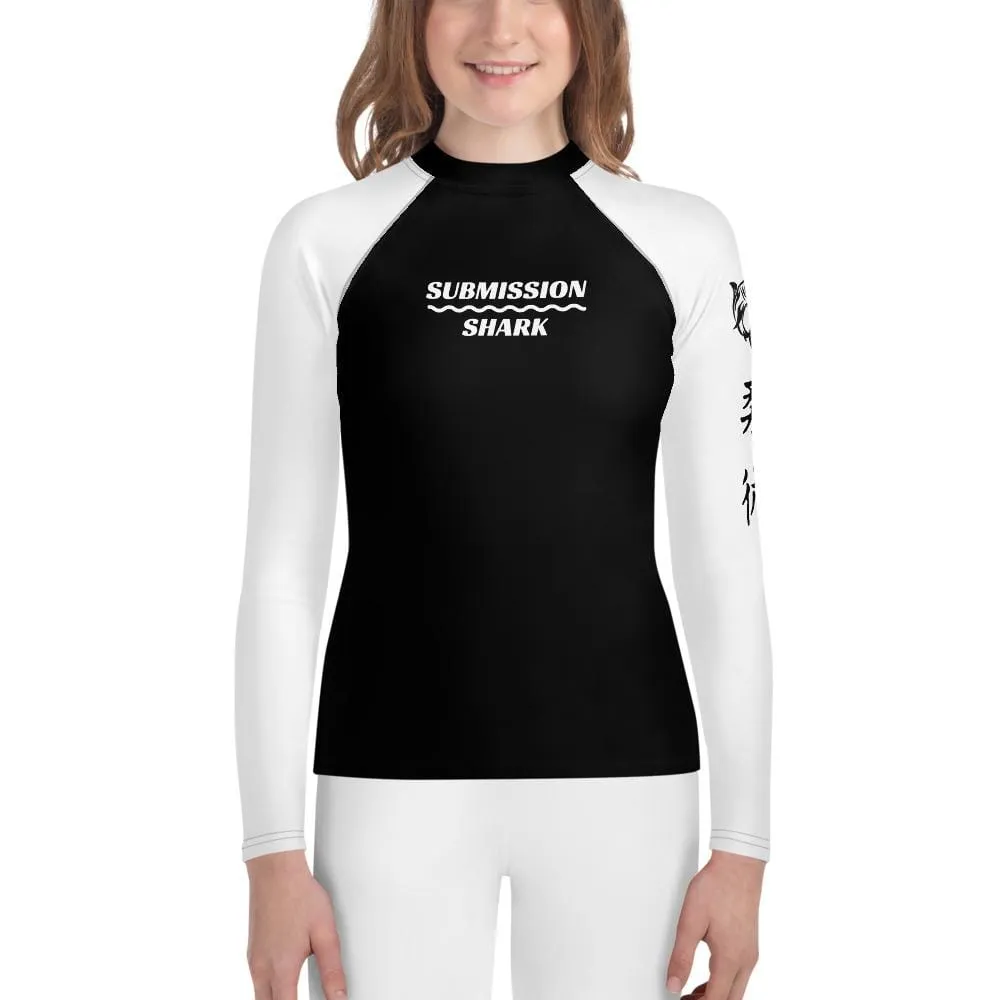White SS Premium Standard ~ Youth Rash Guard