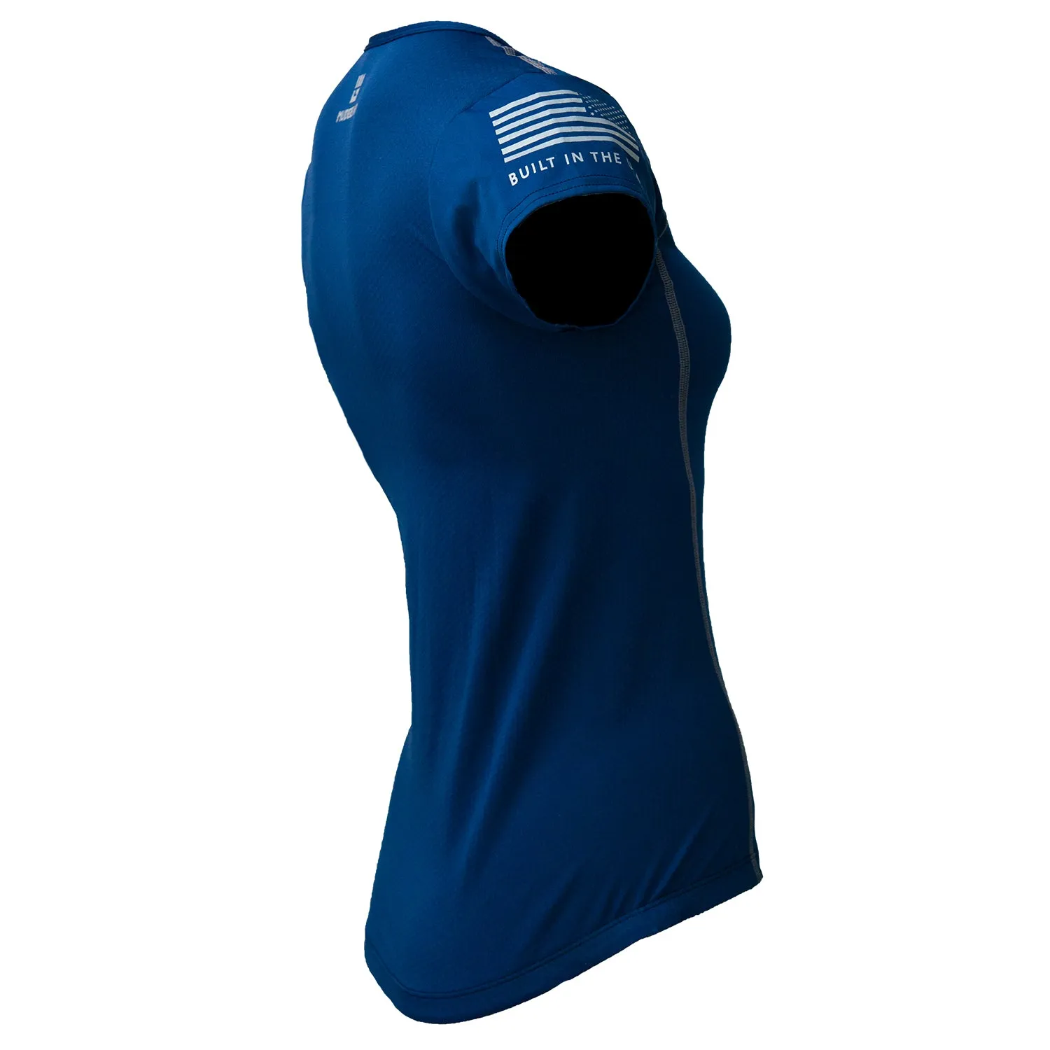 Women's Fitted Performance Shirt - Short Sleeve (Navy)