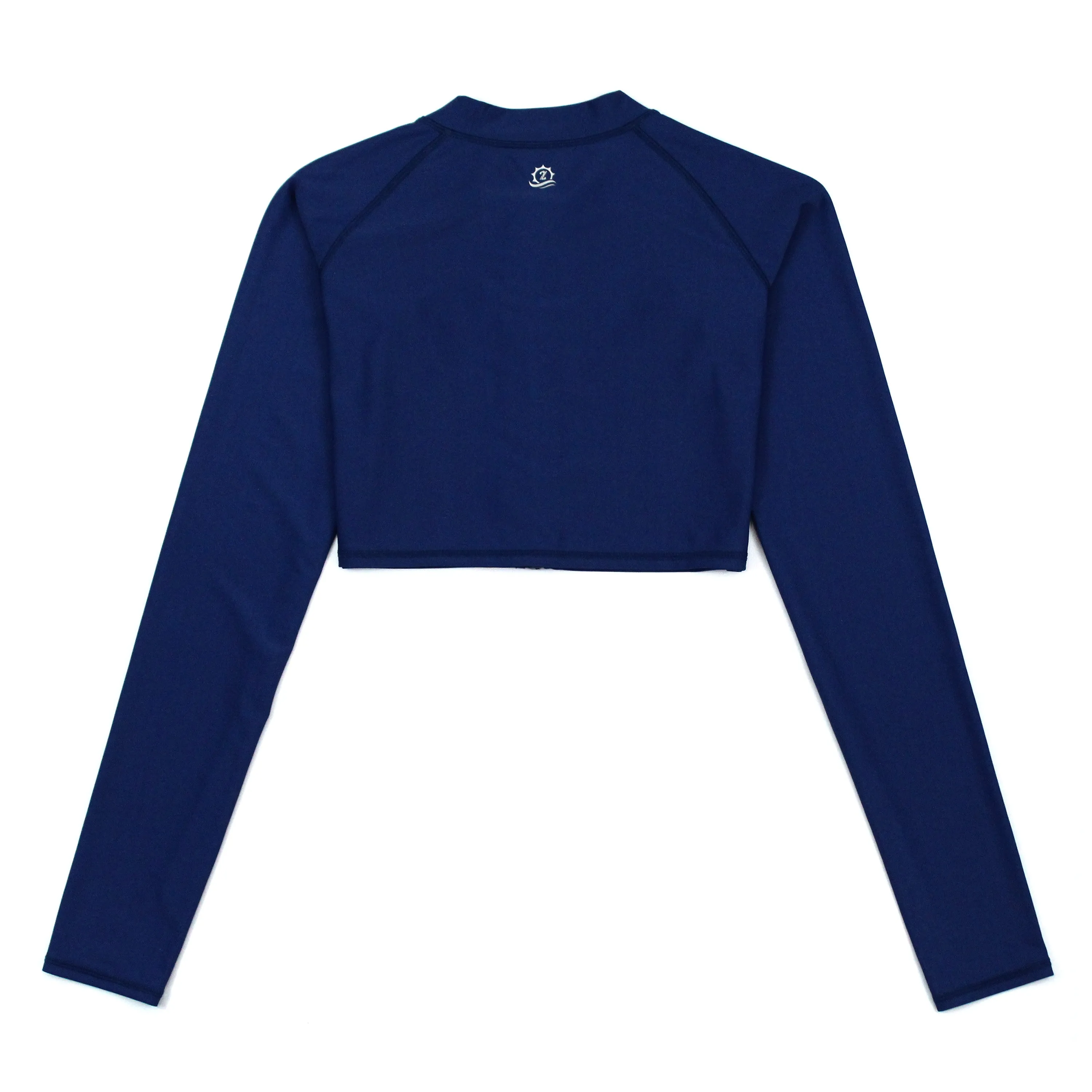 Women's Long Sleeve Crop Rash Guard | “Navy”