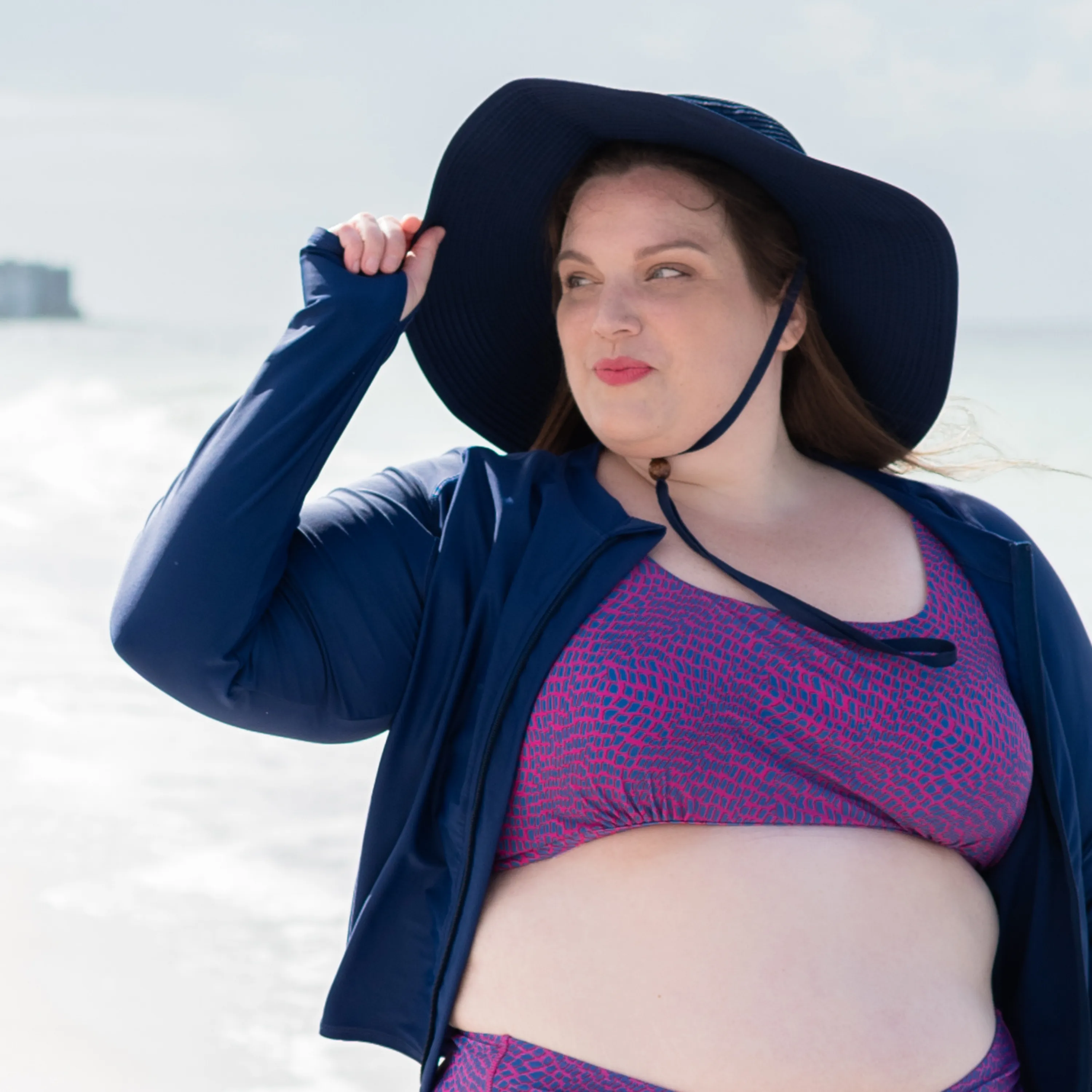 Women's Long Sleeve Crop Rash Guard | “Navy”