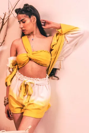 Yellow One Shoulder Bralette