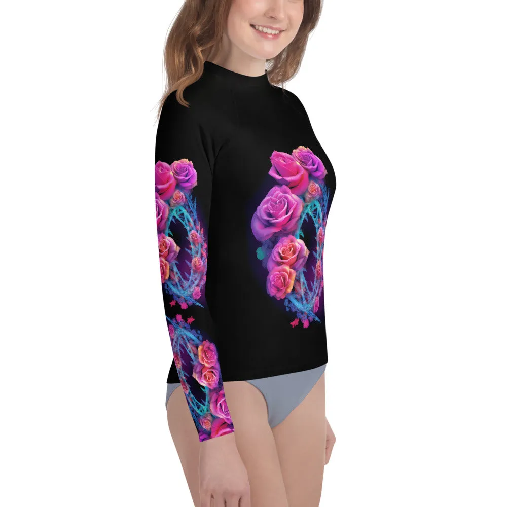 Youth Rash Guard DNA & Roses